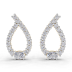 0.75 Carat Pear Stud Earrings 14K