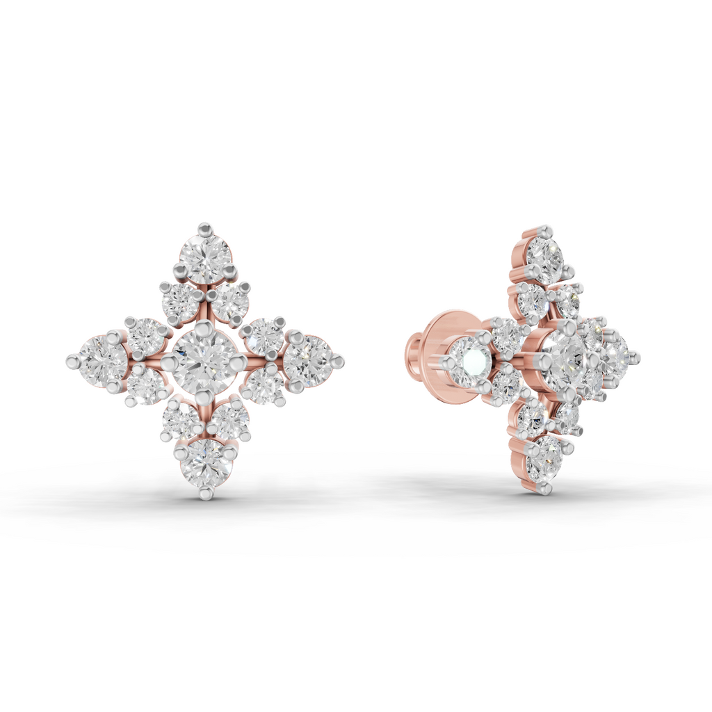 1.2 Carat Starlight Studs Earrings 14K - Rose Gold