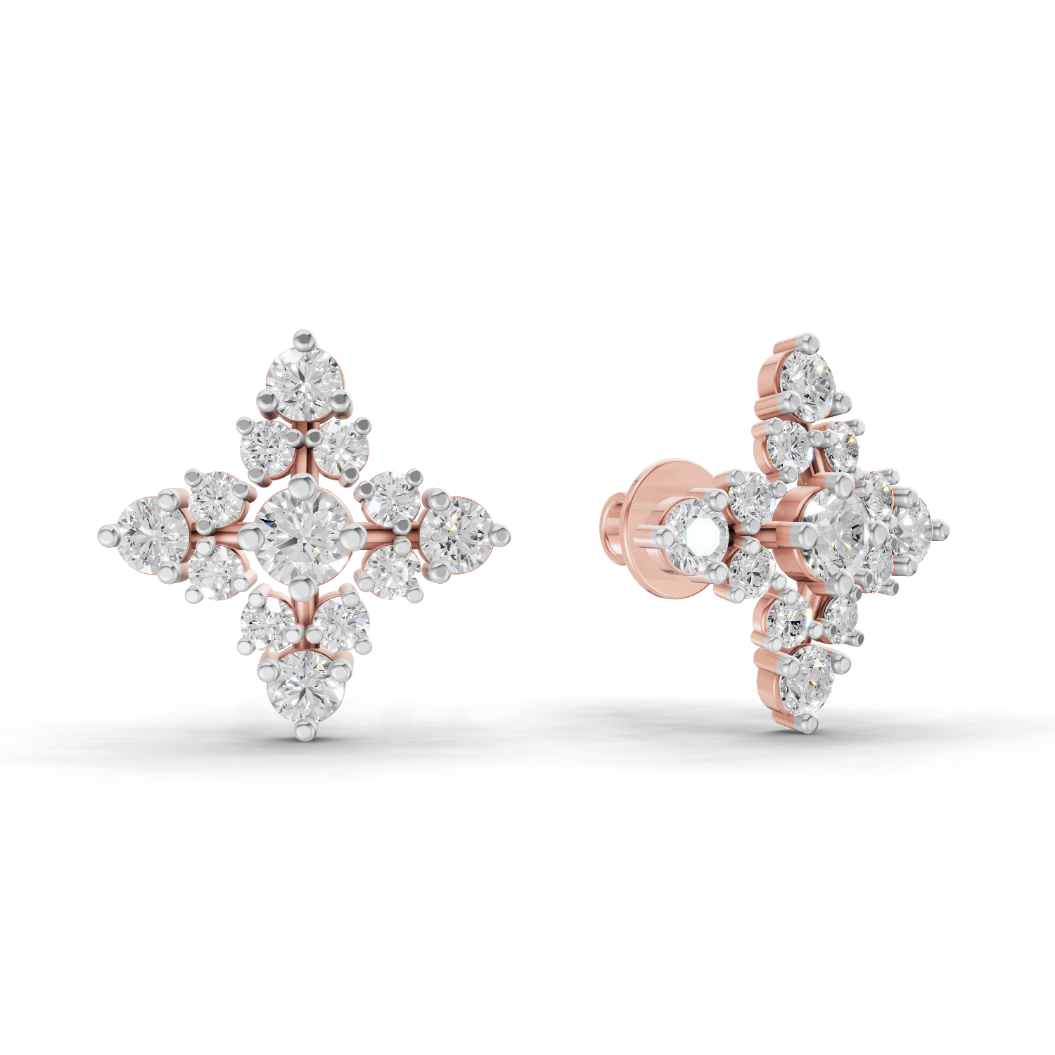 1.2 Carat Starlight Studs Earrings 14K - Rose Gold