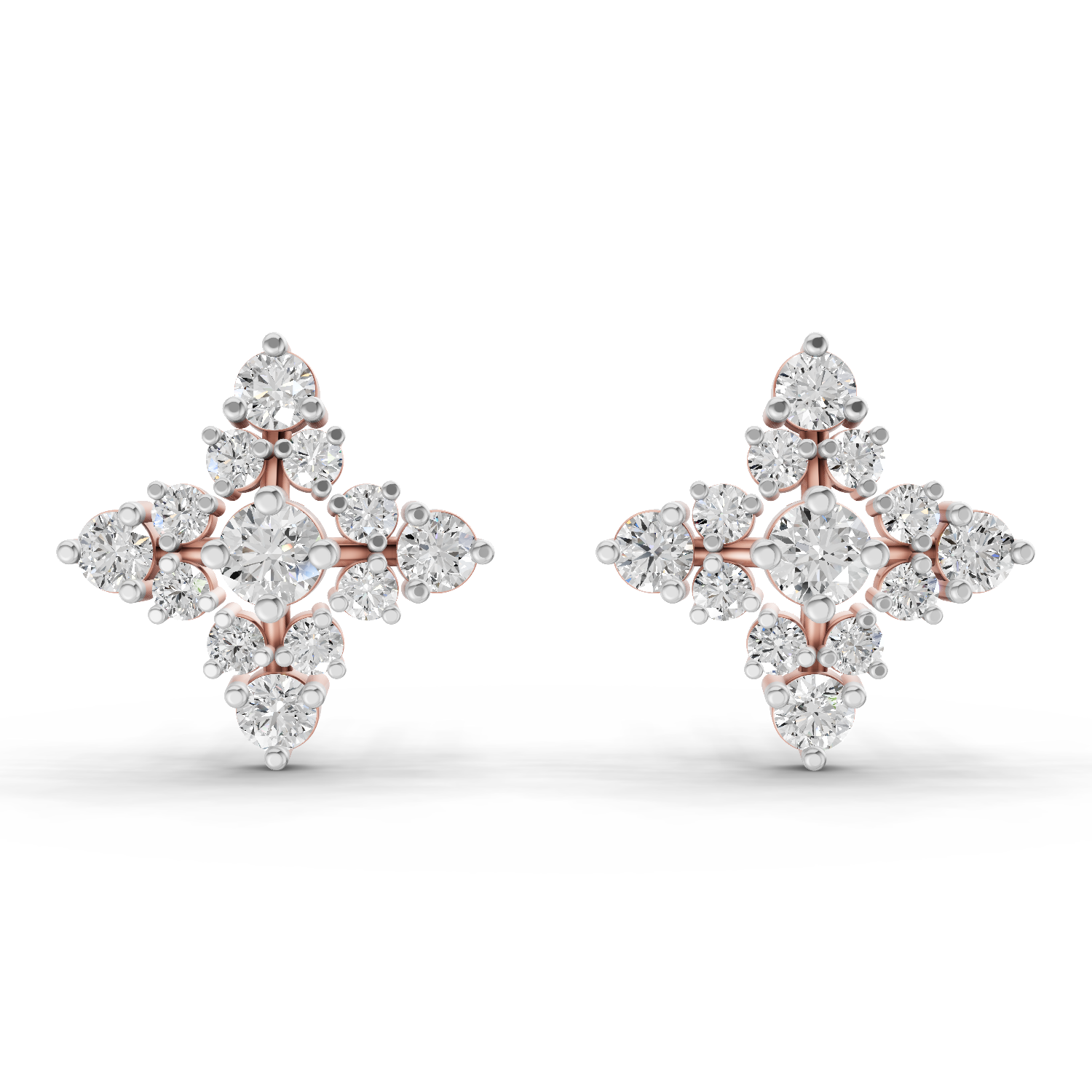 1.2 Carat Starlight Studs Earrings 14K - Rose Gold