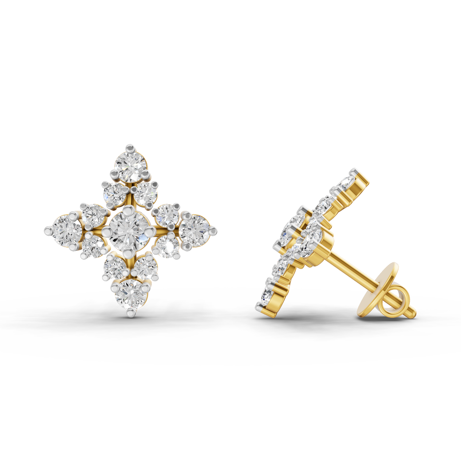 1.2 Carat Starlight Studs Earrings 14K