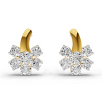 1.18 Carat Starlight Floral Stud Earrings 14K