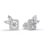 0.86 Carat two or three marquise-cut Diamond 14K - White Gold