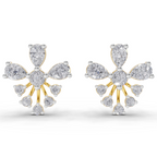 1.54 Carat Diamond Cluster Stud Earrings 14K