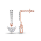 0.96 Carat Moonlit Charm Diamond Earrings 14K - Rose Gold
