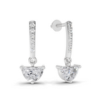 0.96 Carat Moonlit Charm Diamond Earrings 14K - White Gold