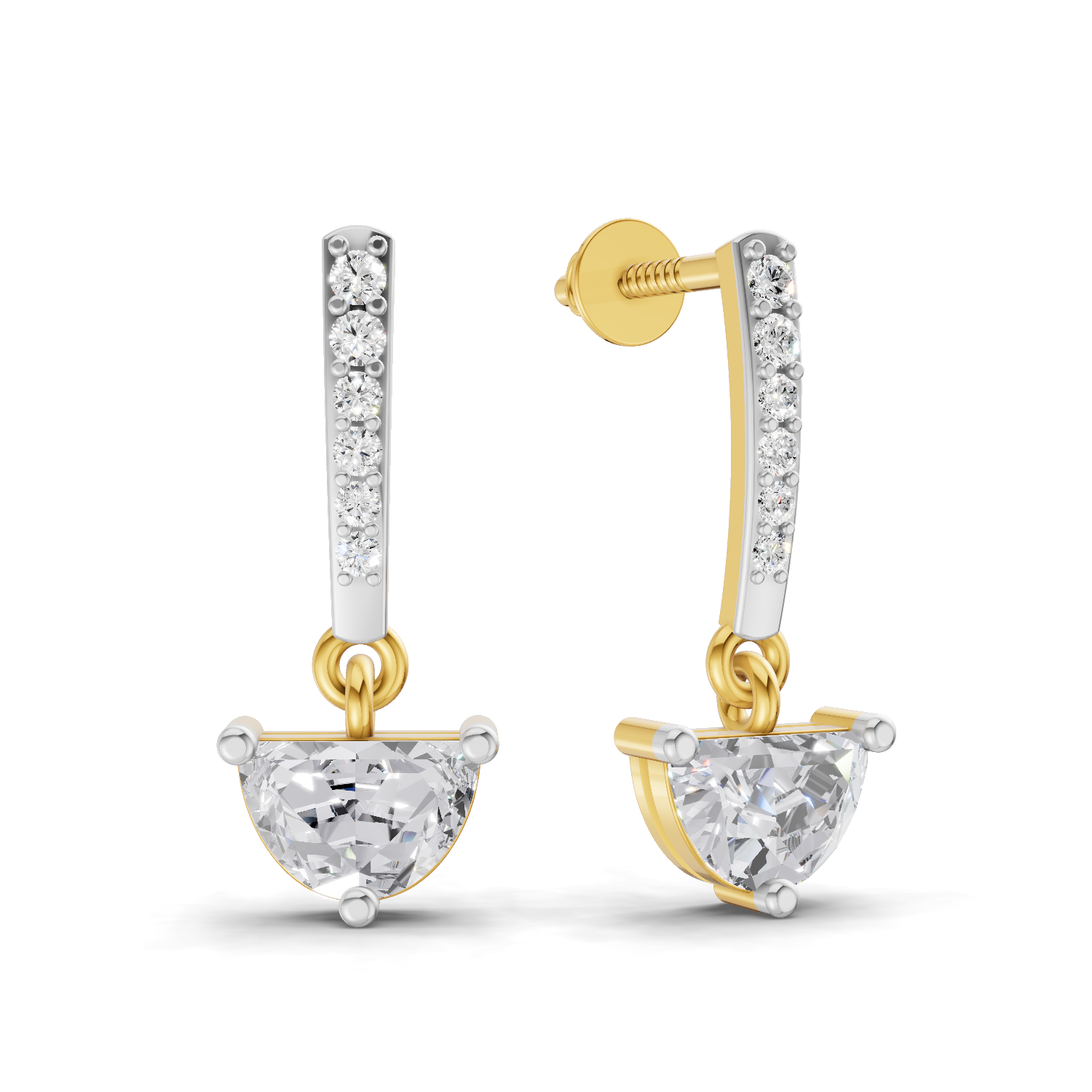 0.96 Carat Moonlit Charm Diamond Earrings 14K