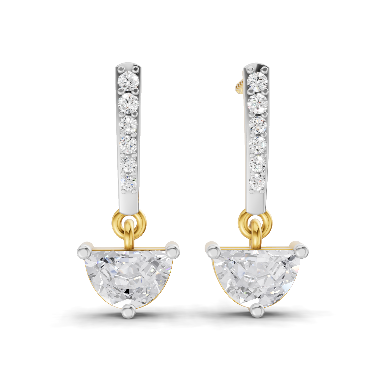 0.96 Carat Moonlit Charm Diamond Earrings 14K
