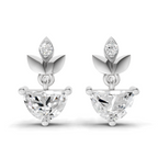 1.07 Carat Luna Leaf Diamond Earrings 14K - White Gold