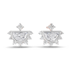0.99 Carat Crown Diamond Earrings 14K - Rose Gold
