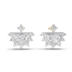 0.99 Carat Crown Diamond Earrings 14K