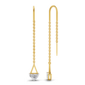 0.8 Carat Drop Chain Diamond Earrings 14K