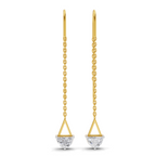 0.8 Carat Drop Chain Diamond Earrings 14K