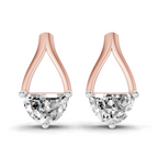 1.2 Carat Solitaire Diamond Earrings 14K - Rose Gold