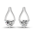 1.2 Carat Solitaire Diamond Earrings 14K - White Gold