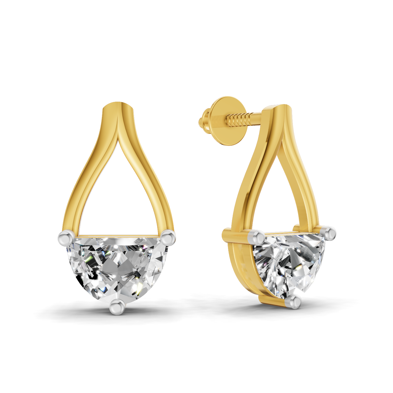 1.2 Carat Solitaire Diamond Earrings 14K