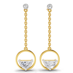 1.12 Carat Luna Drop Diamond Stud Earrings 14K