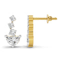 1.16 Carat Graduated Diamond Stud Earrings 14K