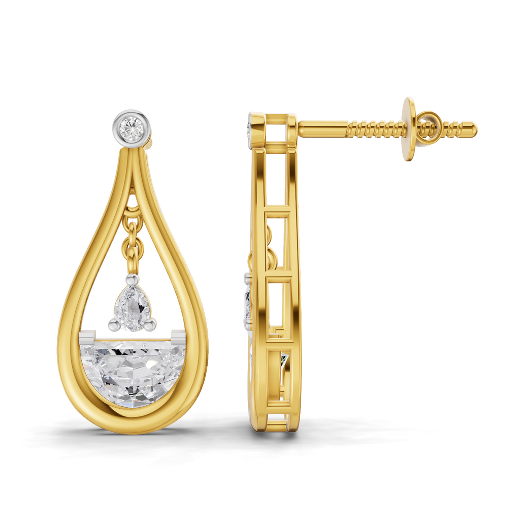 1.17 Carat Diamond Drop Earrings 14K