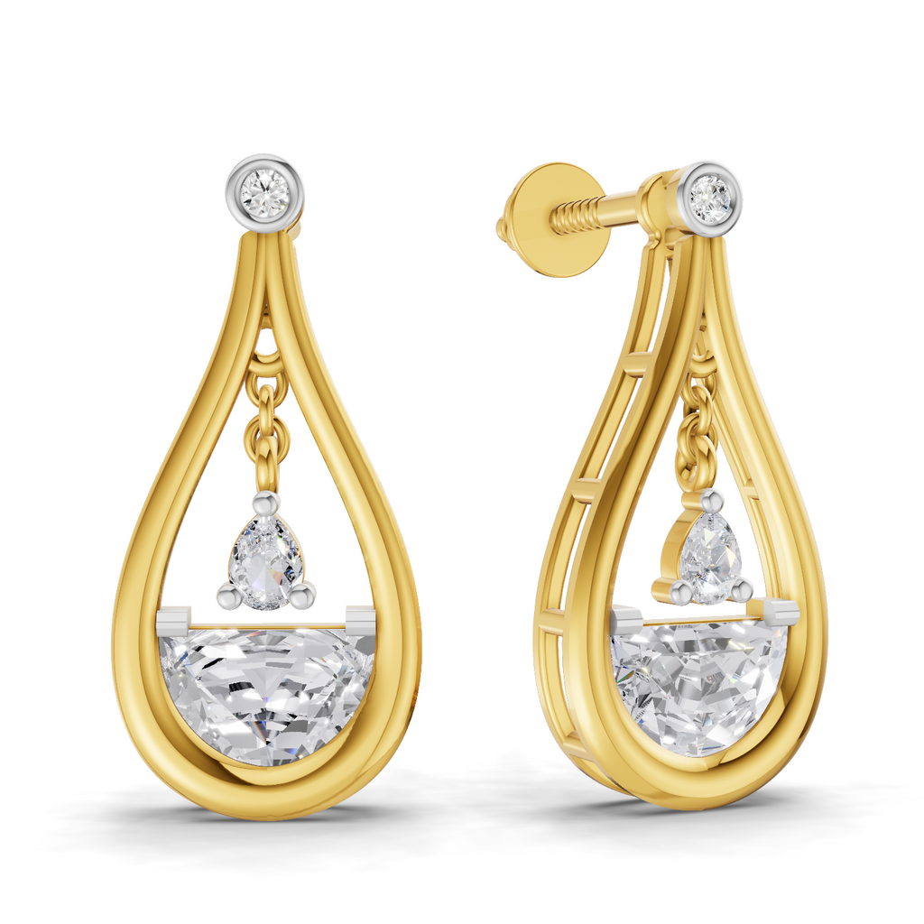 1.17 Carat Diamond Drop Earrings 14K