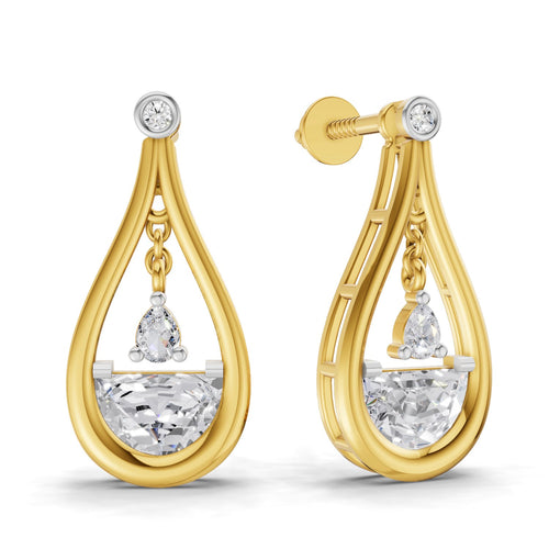 Delicate Diamond Drop Earrings