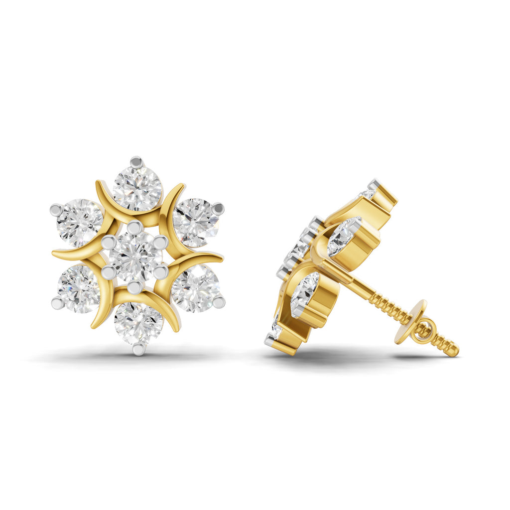 2.51 Carat Starlight Cluster Earring 14K