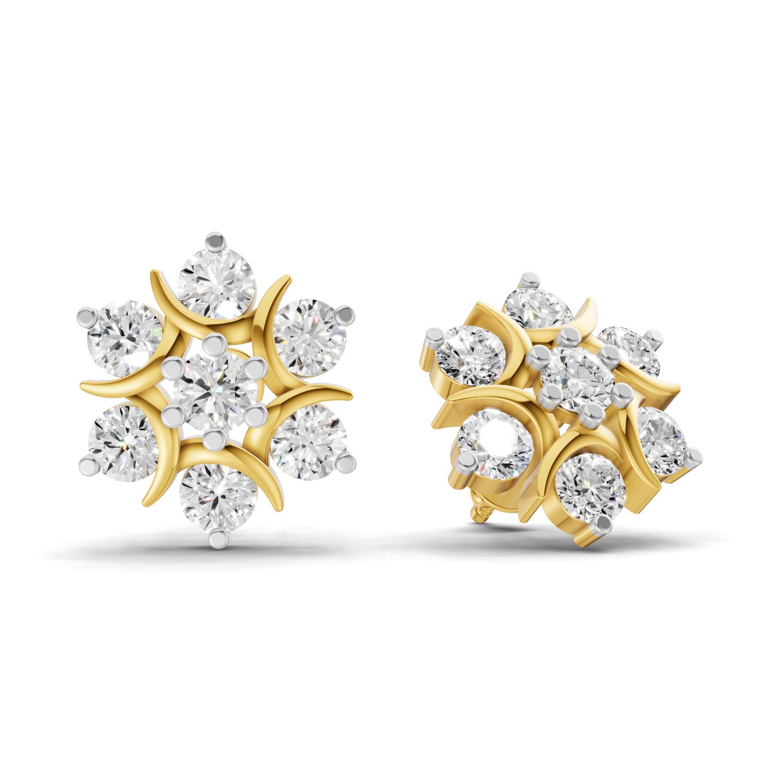 2.51 Carat Starlight Cluster Earring 14K