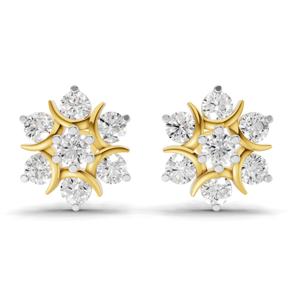 2.51 Carat Starlight Cluster Earring 14K