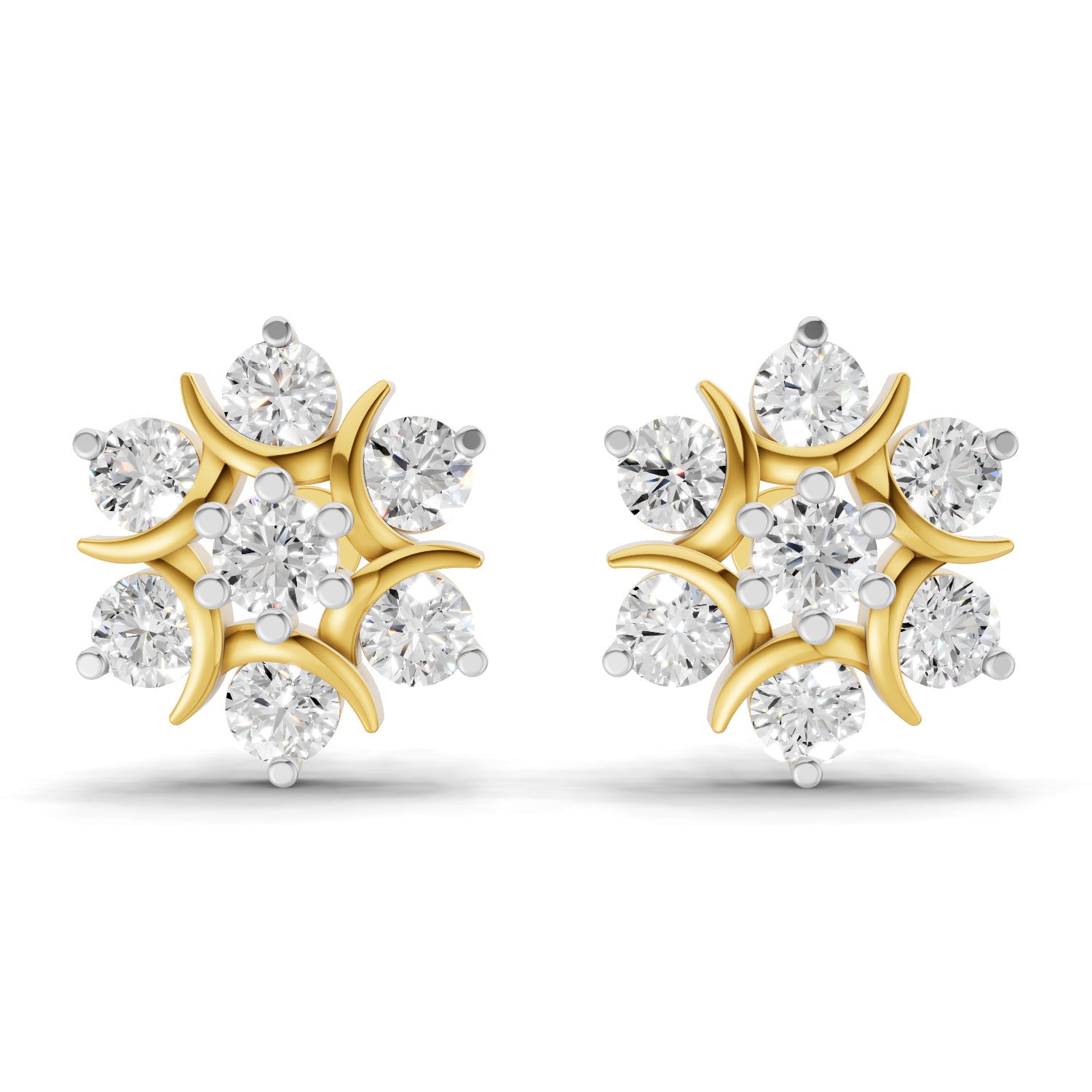 2.51 Carat Starlight Cluster Earring 14K