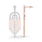 1.45 Carat Chandelier Earrings 14K - Rose Gold