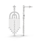 1.45 Carat Chandelier Earrings 14K - White Gold