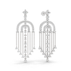 1.45 Carat Chandelier Earrings 14K - White Gold