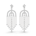 1.45 Carat Chandelier Earrings 14K - White Gold