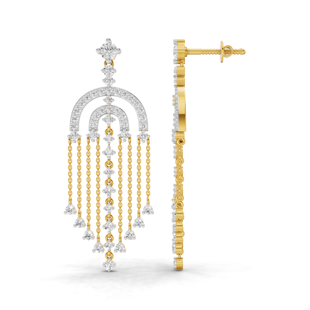 1.45 Carat Chandelier Earrings 14K