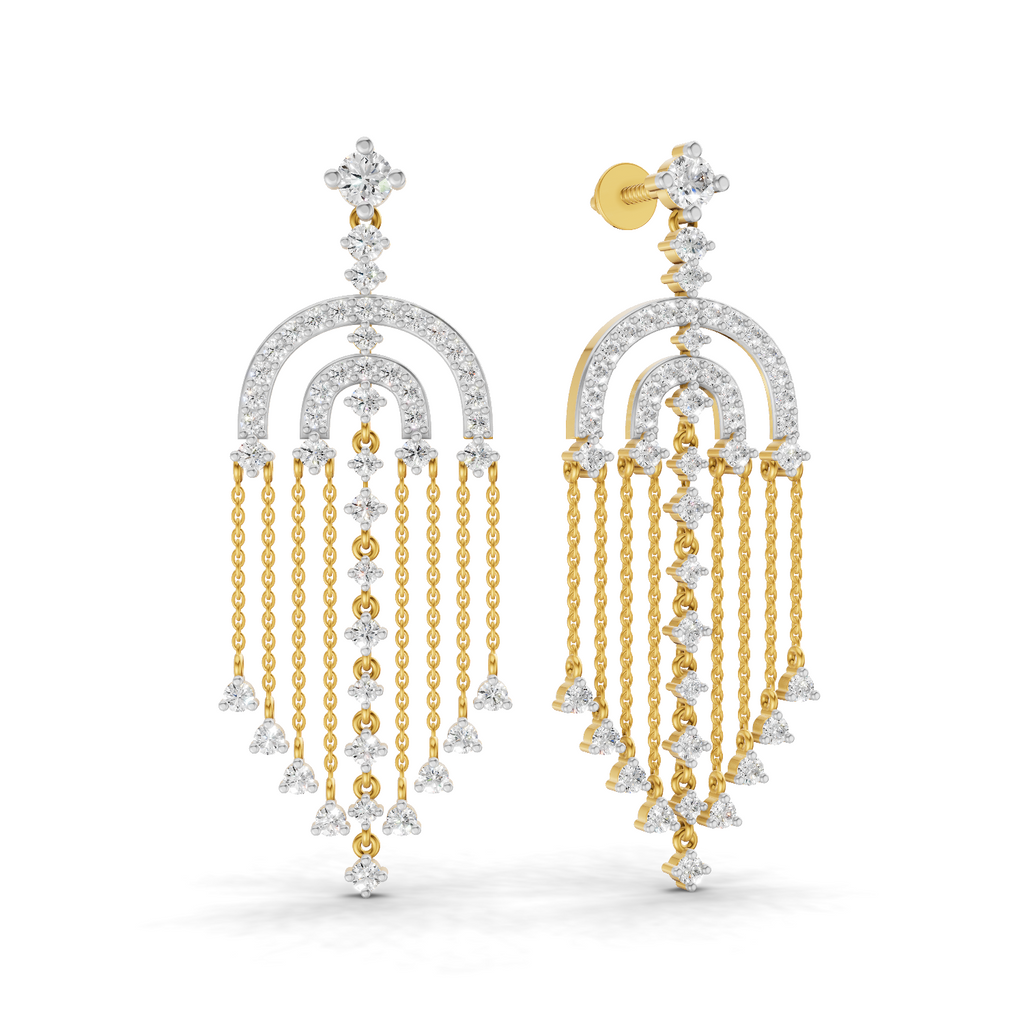 1.45 Carat Chandelier Earrings 14K
