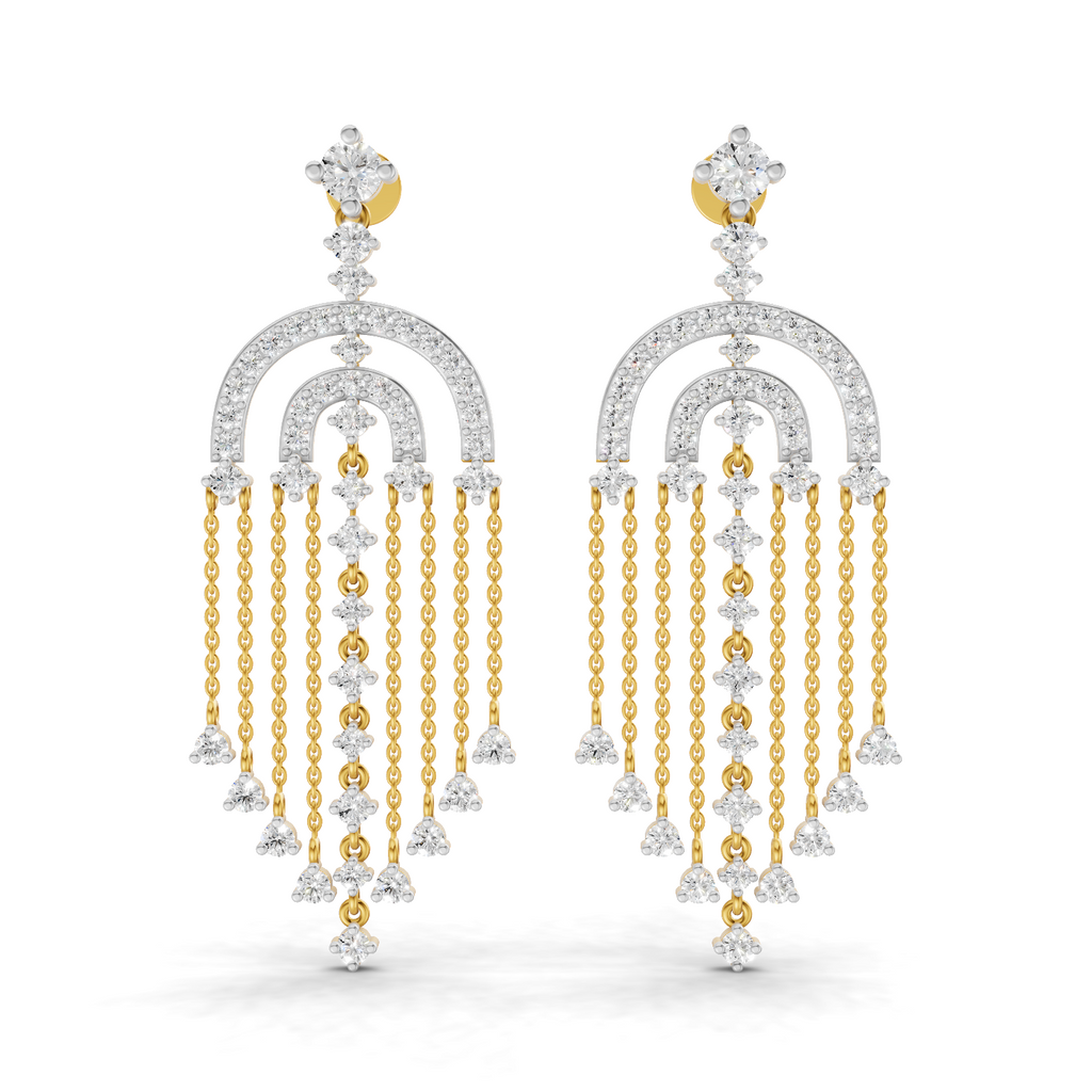 1.45 Carat Chandelier Earrings 14K
