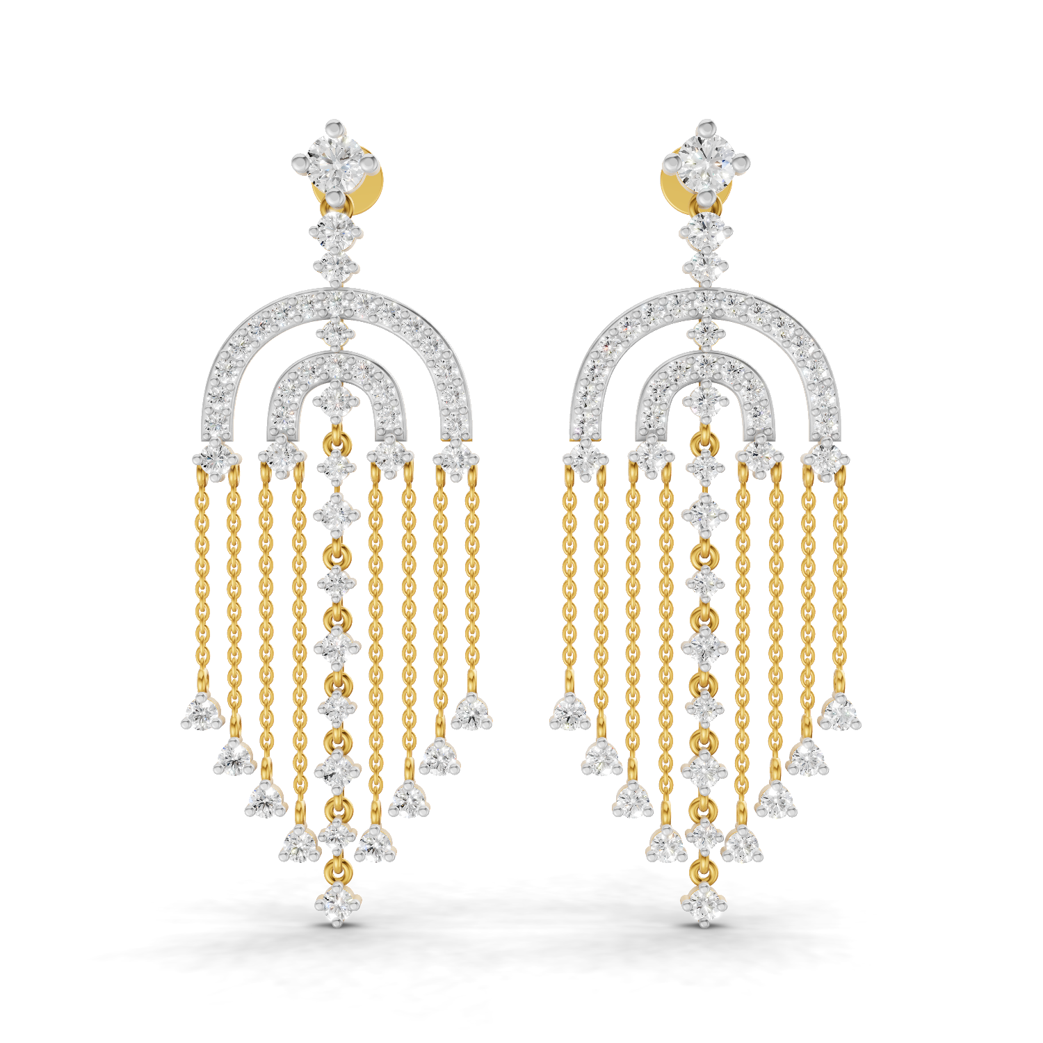 1.45 Carat Chandelier Earrings 14K