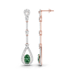 1.62 Carat Dangle Earrings 14K - Rose Gold