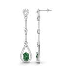 1.62 Carat Dangle Earrings 14K - White Gold