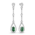1.62 Carat Dangle Earrings 14K - White Gold