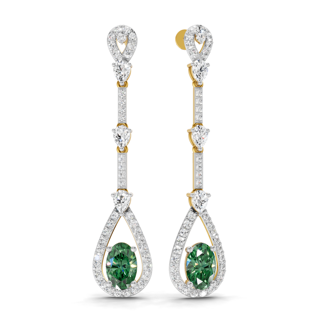1.62 Carat Dangle Earrings 14K