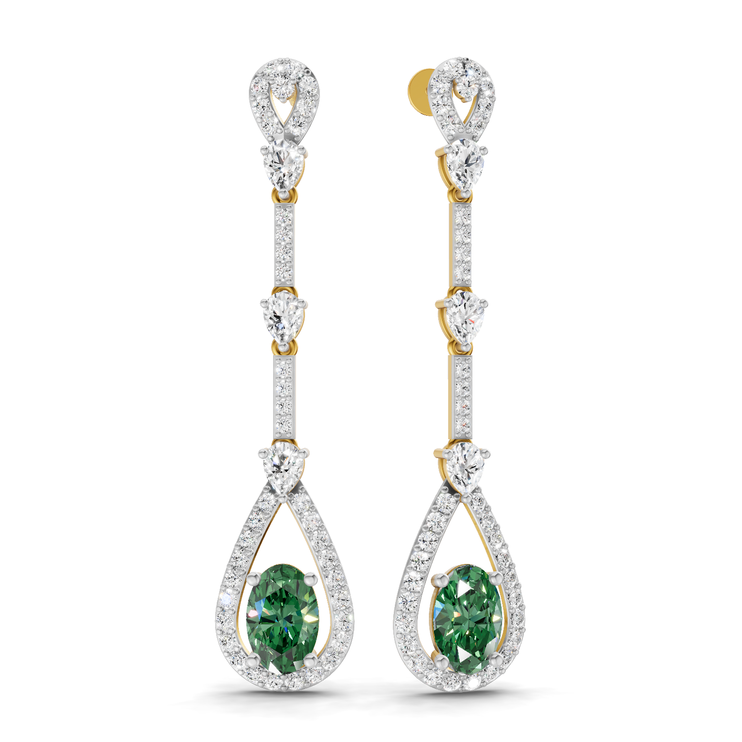 1.62 Carat Dangle Earrings 14K
