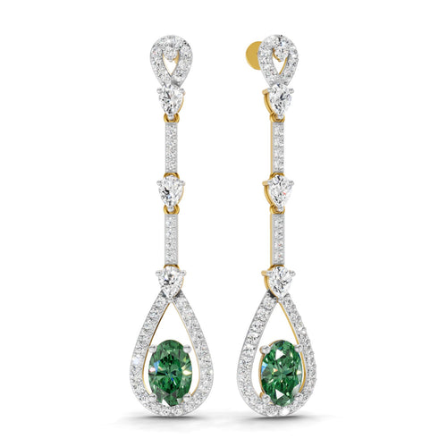 Opulent Diamond Dangle Earrings