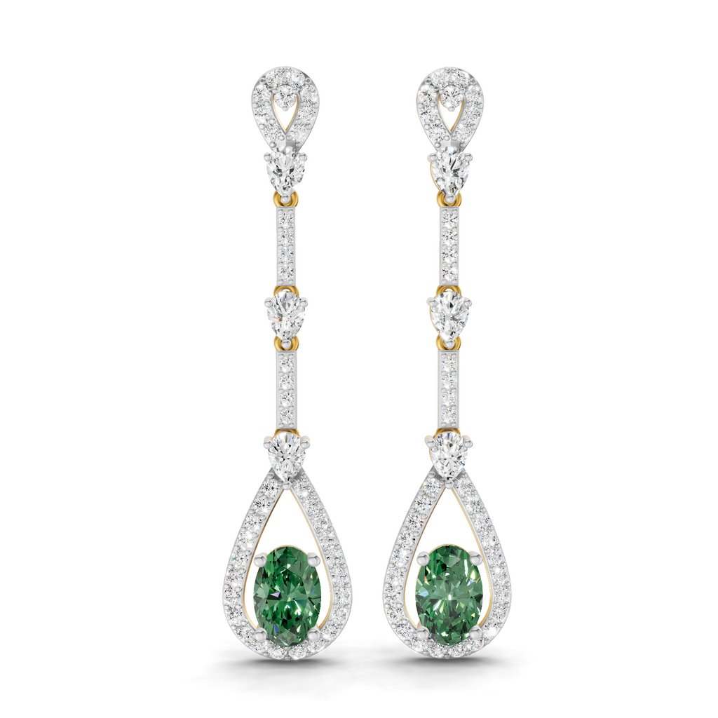 1.62 Carat Dangle Earrings 14K
