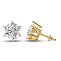 6.23 Carat 14K Gold Timeless Solitaire Stud Earring