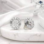Arias by Lara Dutta Honeycomb Dome Cluster Stud Earrings