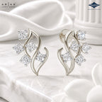 Arias by Lara Dutta Swirling Vine Diamond Stud Earrings