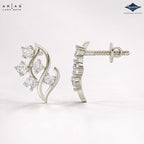 Arias by Lara Dutta Swirling Vine Diamond Stud Earrings