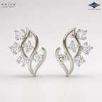 Arias by Lara Dutta Swirling Vine Diamond Stud Earrings