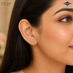 Arias by Lara Dutta Swirling Vine Diamond Stud Earrings